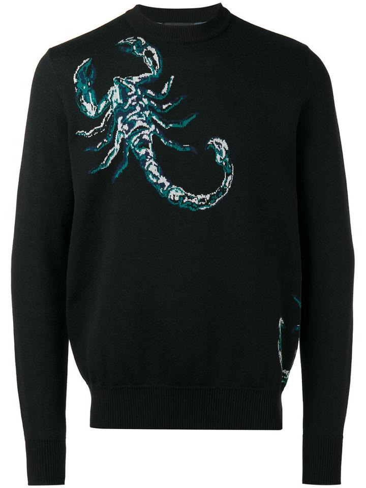 Diesel Black Gold Scorpion Pattern Jumper, Men's, Size: Large, Cotton