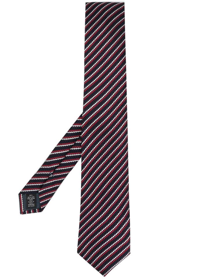Ermenegildo Zegna Diagonal Patterned Tie - Blue