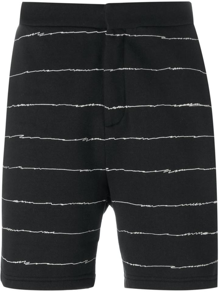 T By Alexander Wang Scribble Print Track Shorts