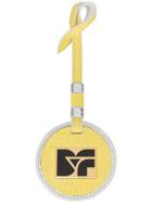 Dvf Diane Von Furstenberg Logo Plaque Bag Charm - Yellow & Orange