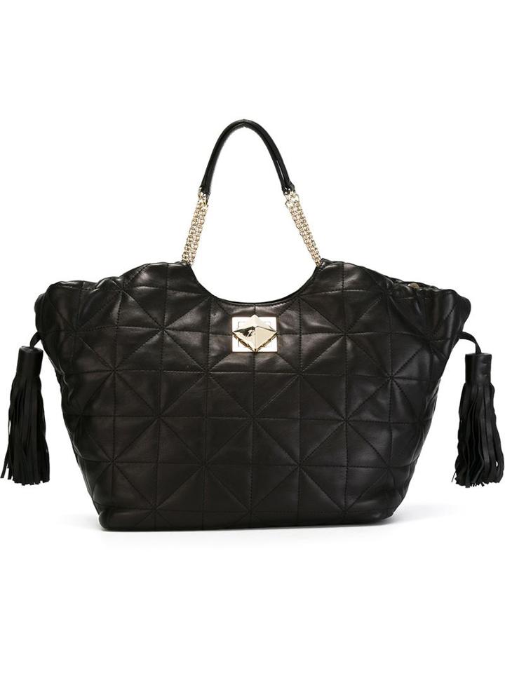 Sonia Rykiel Quilted Tote, Women's, Black, Sheep Skin/shearling