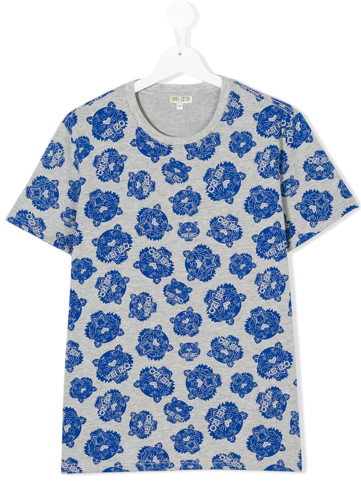 Kenzo Kids - Multi Tiger T-shirt - Kids - Cotton/polyester - 16 Yrs, Grey