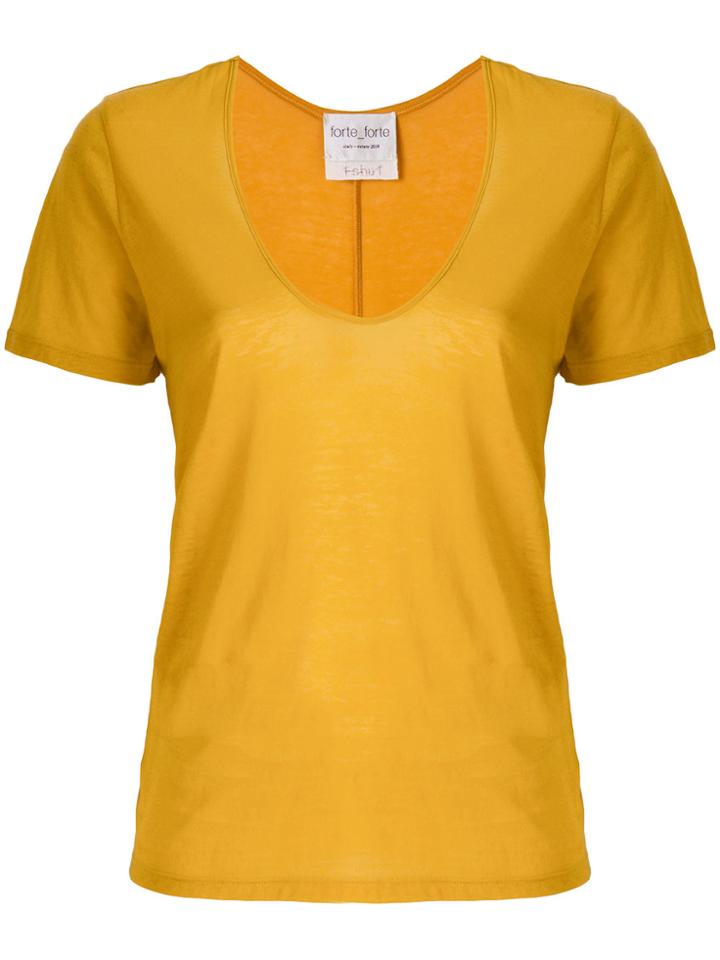 Forte Forte Scoop Neck T-shirt - Yellow & Orange
