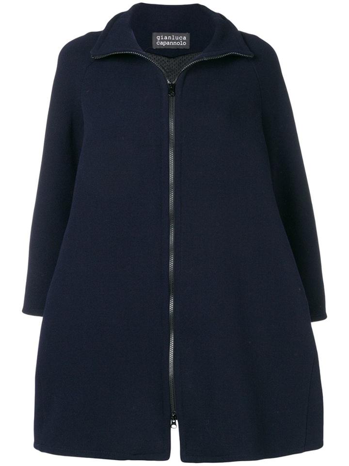 Gianluca Capannolo Zip-up Flared Jacket - Blue