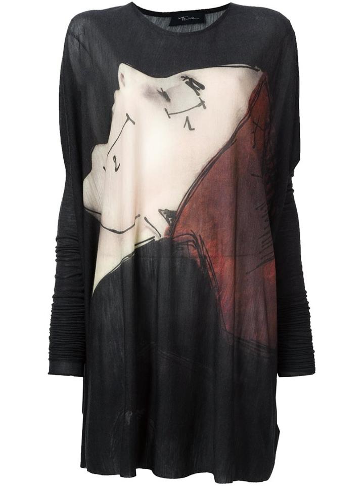 Area Di Barbara Bologna Loose Blouse, Women's, Grey, Polyamide/wool