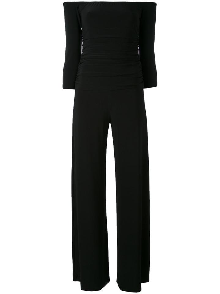 Off-shoulder Jumpsuit - Women - Polyester/spandex/elastane - Xs, Black, Polyester/spandex/elastane, Norma Kamali
