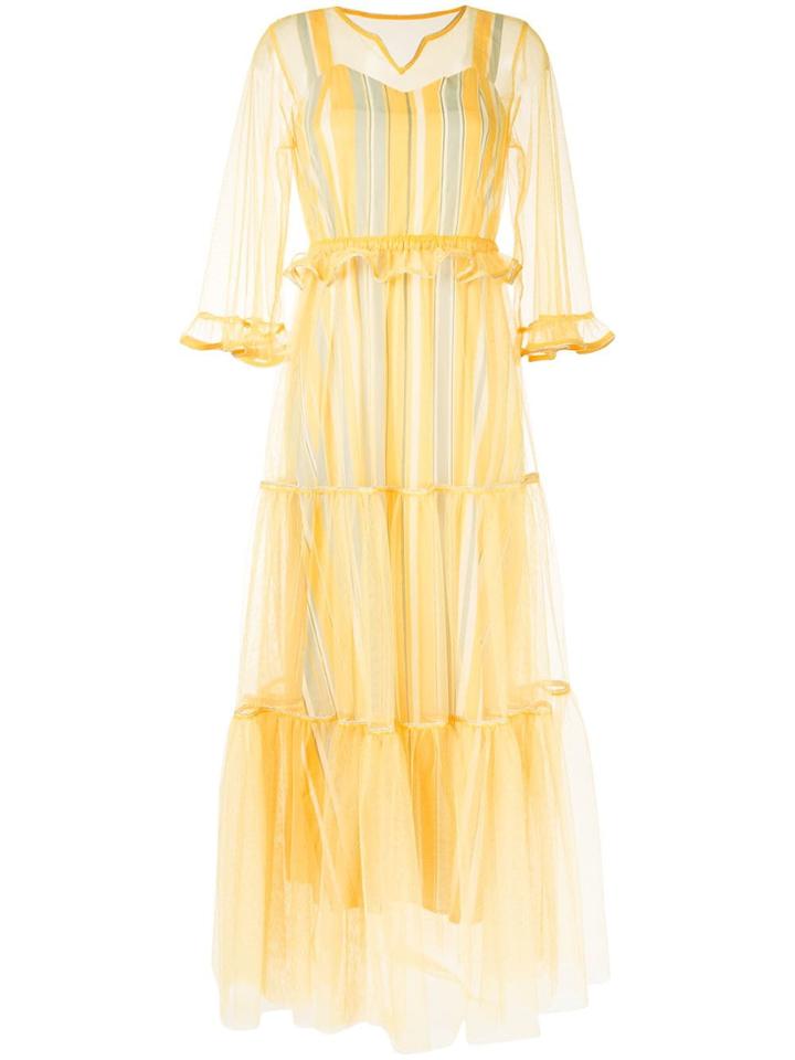 Baruni Sleeveless Striped Dress - Yellow