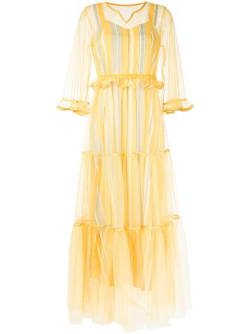 Baruni Sleeveless Striped Dress - Yellow