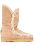 Mou Eskimo Shearling Wedge Boots - Brown