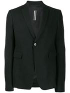 Rick Owens Single Breasted Suit Jacket - Black