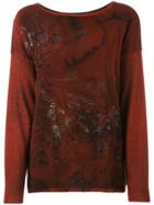 Avant Toi Patterned Jumper - Red