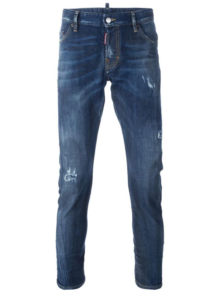 Dsquared2 Sexy Twist Jeans, Men's, Size: 52, Blue, Cotton/spandex/elastane/polyester