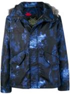 Mr & Mrs Italy Fur-trimmed Short Parka - Blue