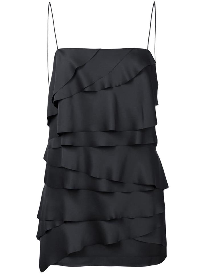 Jason Wu Grey Sleeveless Ruffle Top - Black