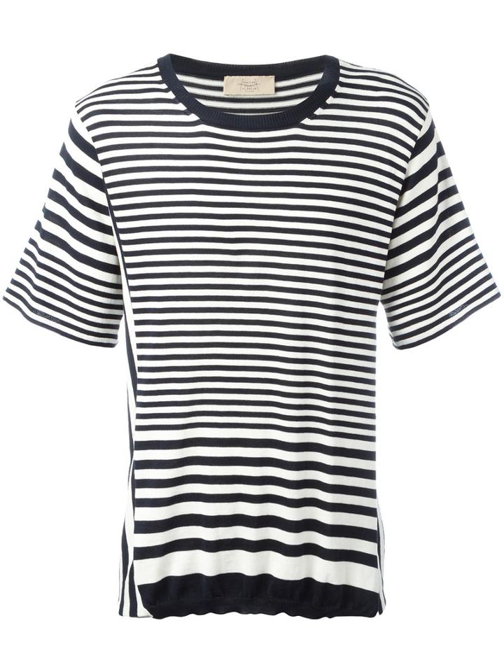 Maison Flaneur Short-sleeve Jumper, Size: 50, White, Cotton