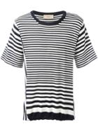 Maison Flaneur Short-sleeve Jumper, Size: 50, White, Cotton