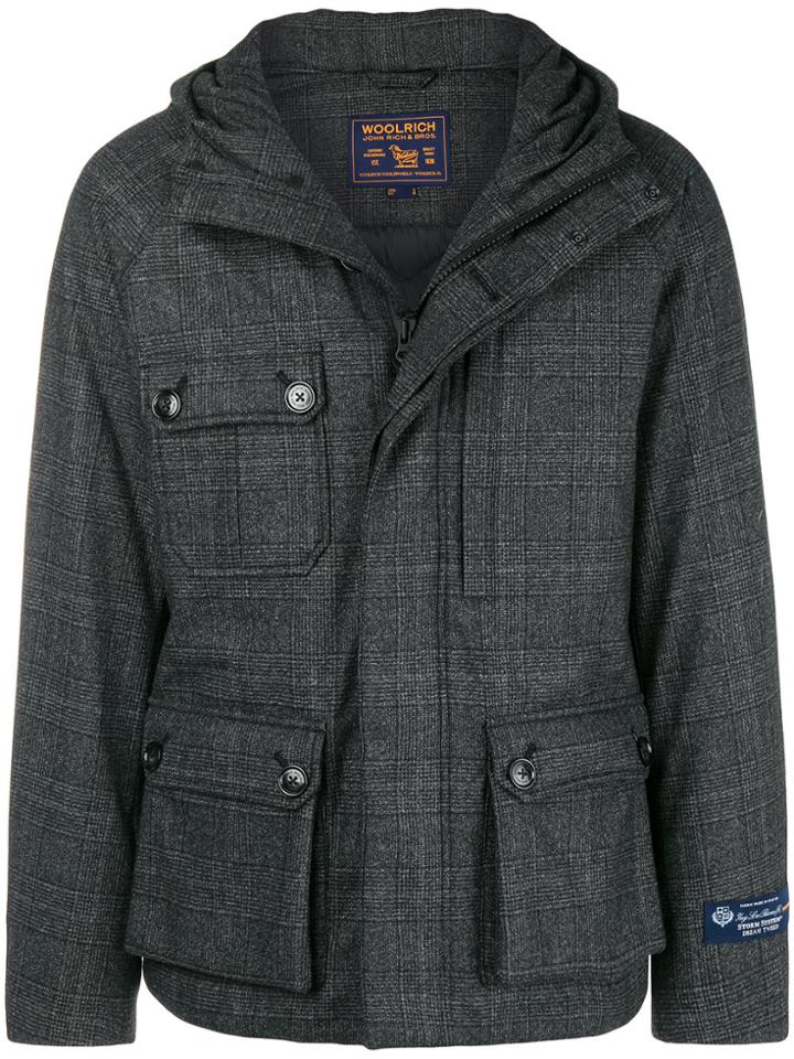 Woolrich Check Down Jacket - Grey