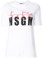 Msgm Msgm X Diadora Branded T-shirt - White