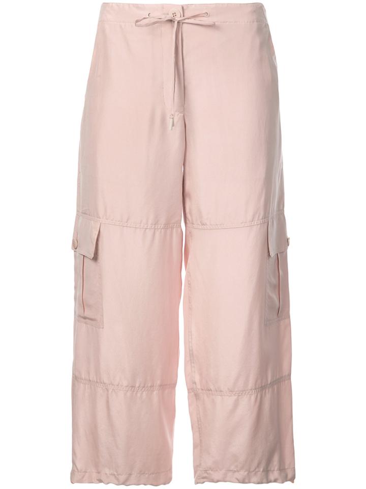 Theory Habotai Utility Cargo Trousers - Pink & Purple