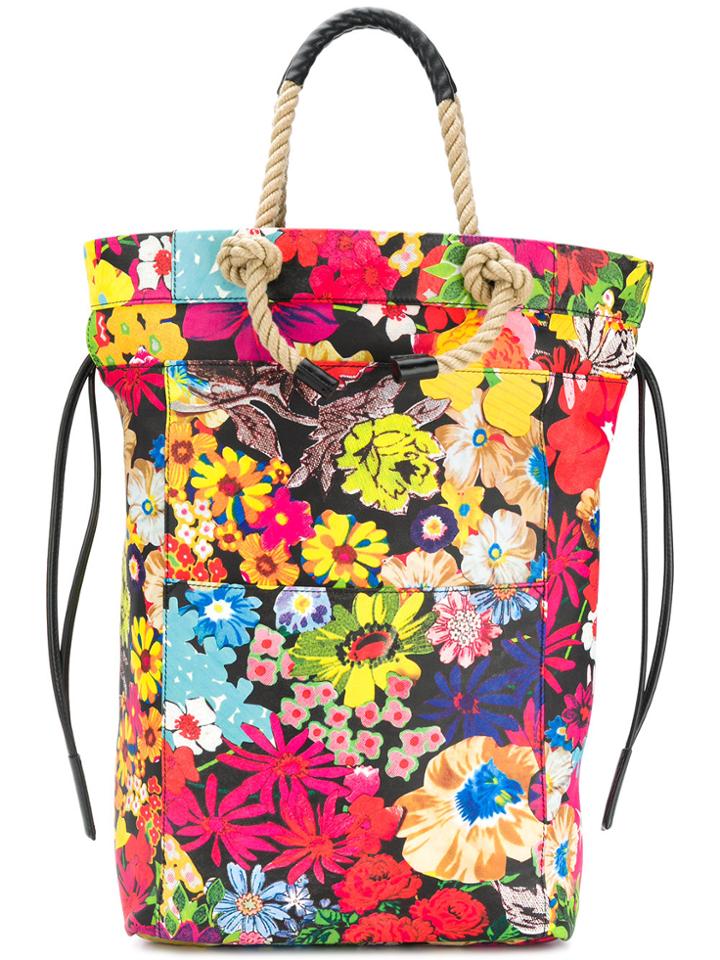 Ports 1961 Floral Print Rope Handle Tote Bag - Multicolour
