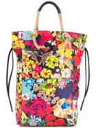 Ports 1961 Floral Print Rope Handle Tote Bag - Multicolour