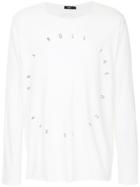 Bassike Slogan Long-sleeve Sweatshirt - White
