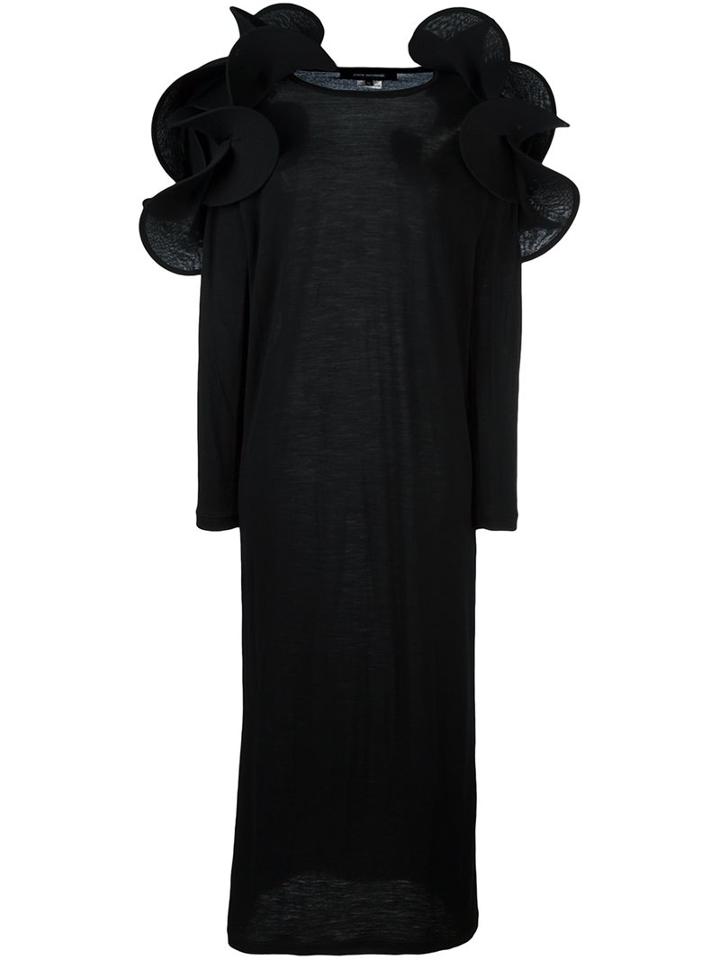 Junya Watanabe Comme Des Garçons Structured Shoulder Dress, Women's, Size: Medium, Black, Wool