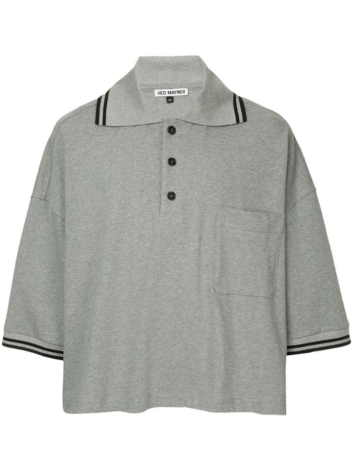 Hed Mayner Oversized Polo Shirt - Grey
