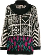 Twin-set Loose-fit Jacquard Jumper - Black