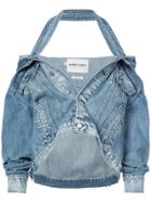 Sandy Liang Halter Strap Denim Jacket - Blue