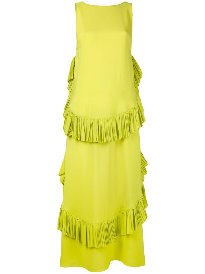 No21 Frill-trim Shift Dress - Green