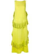 No21 Frill-trim Shift Dress - Green