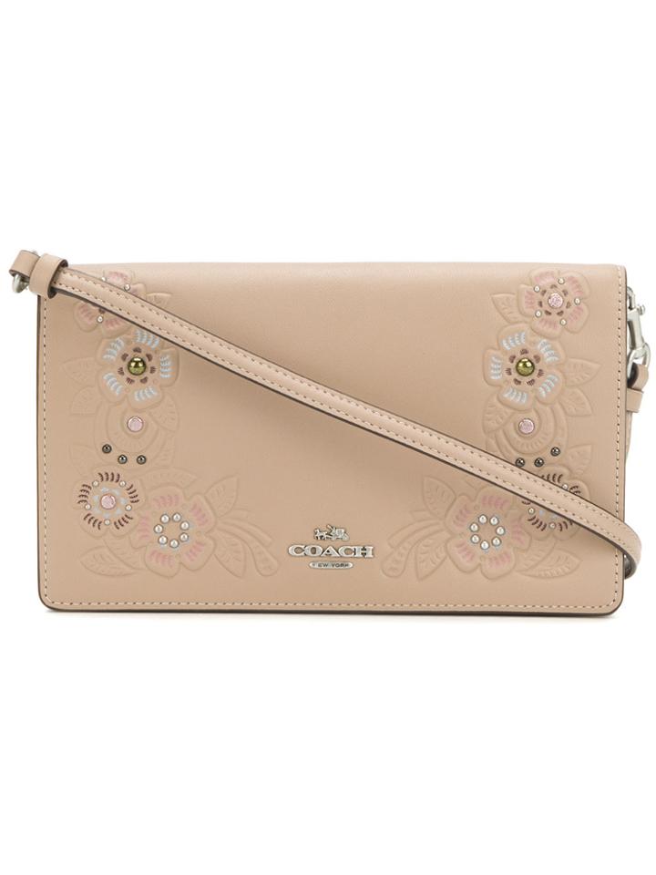 Coach Fold Over Crossbody Bag - Brown