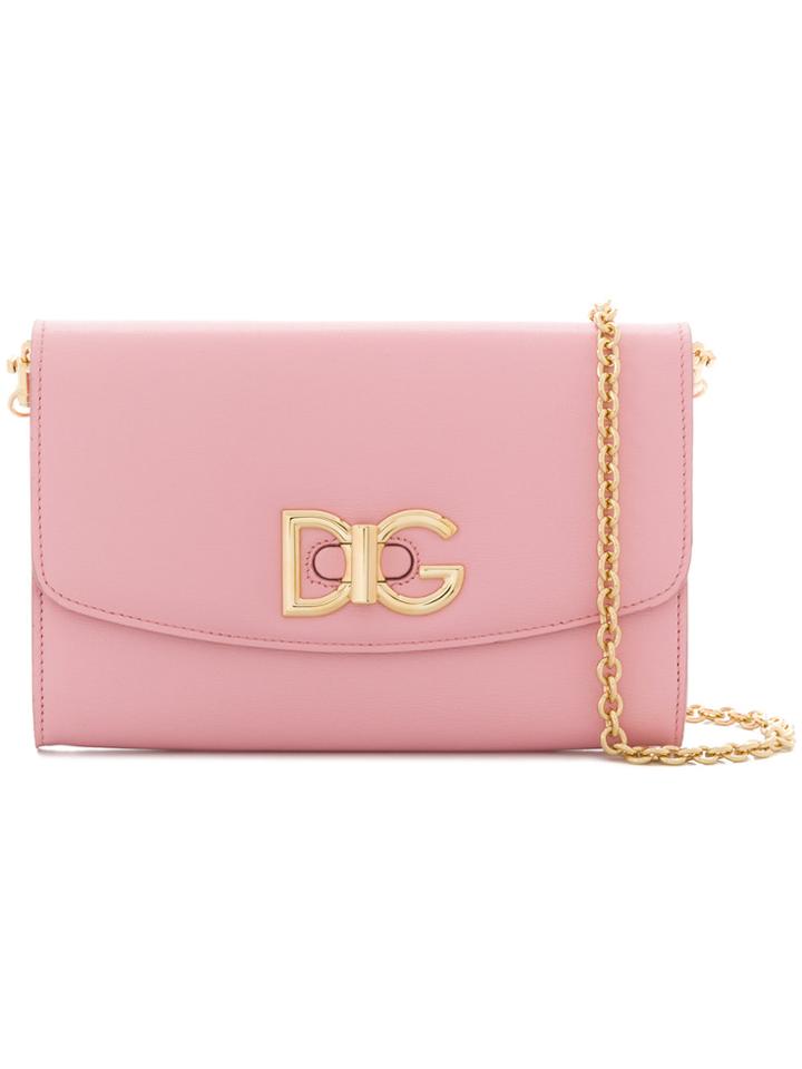 Dolce & Gabbana Crossbody Wallet On Chain - Pink & Purple