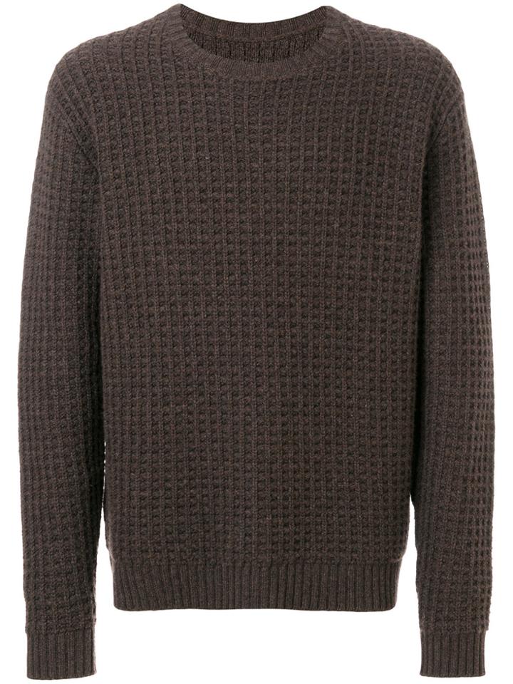 Holland & Holland Honeycomb Jumper - Brown