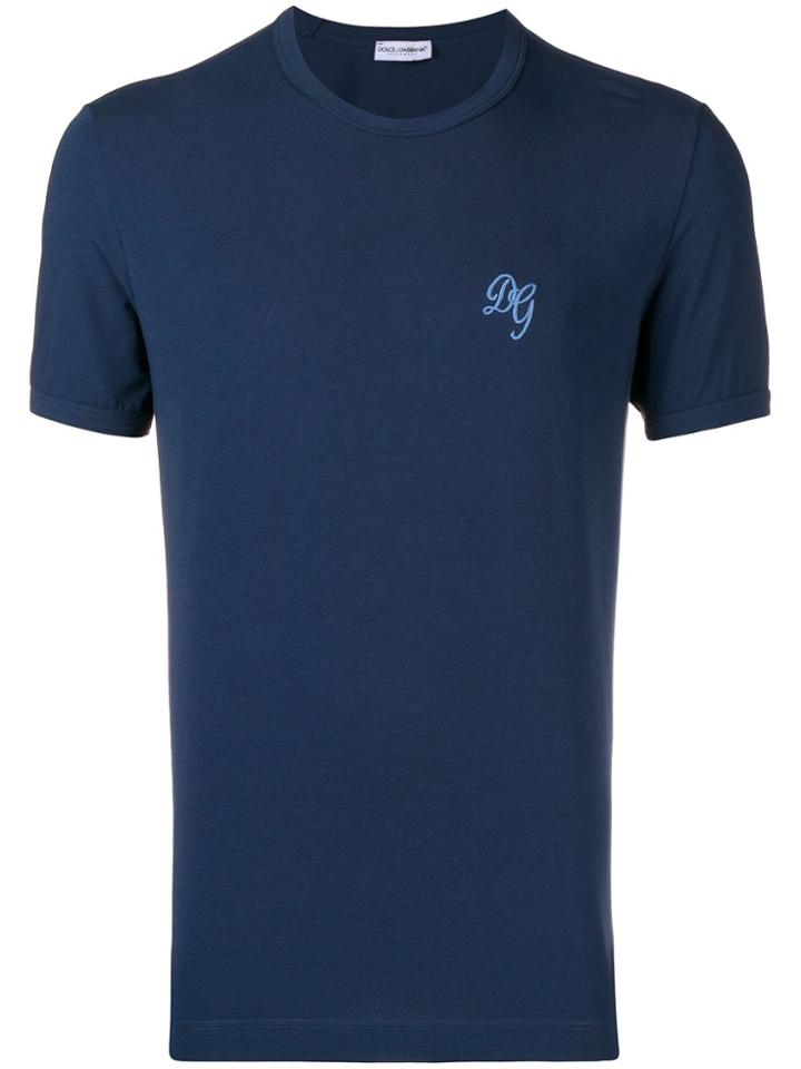 Dolce & Gabbana Underwear Logo Short-sleeve T-shirt - Blue