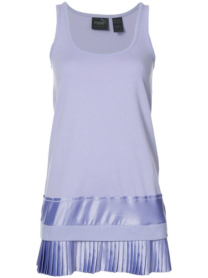 Fenty X Puma - Pleated Hem Jersey Dress - Women - Cotton - L, Pink/purple, Cotton