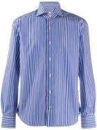 Kiton Striped Print Shirt - Blue