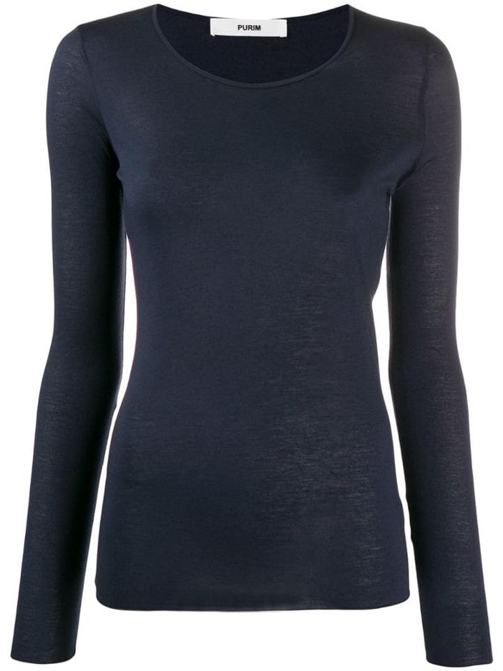 Roberto Collina Long Sleeved T-shirt - Blue