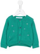 Familiar - Car Intarsia Cardigan - Kids - Silk/cotton - 6 Mth, Green
