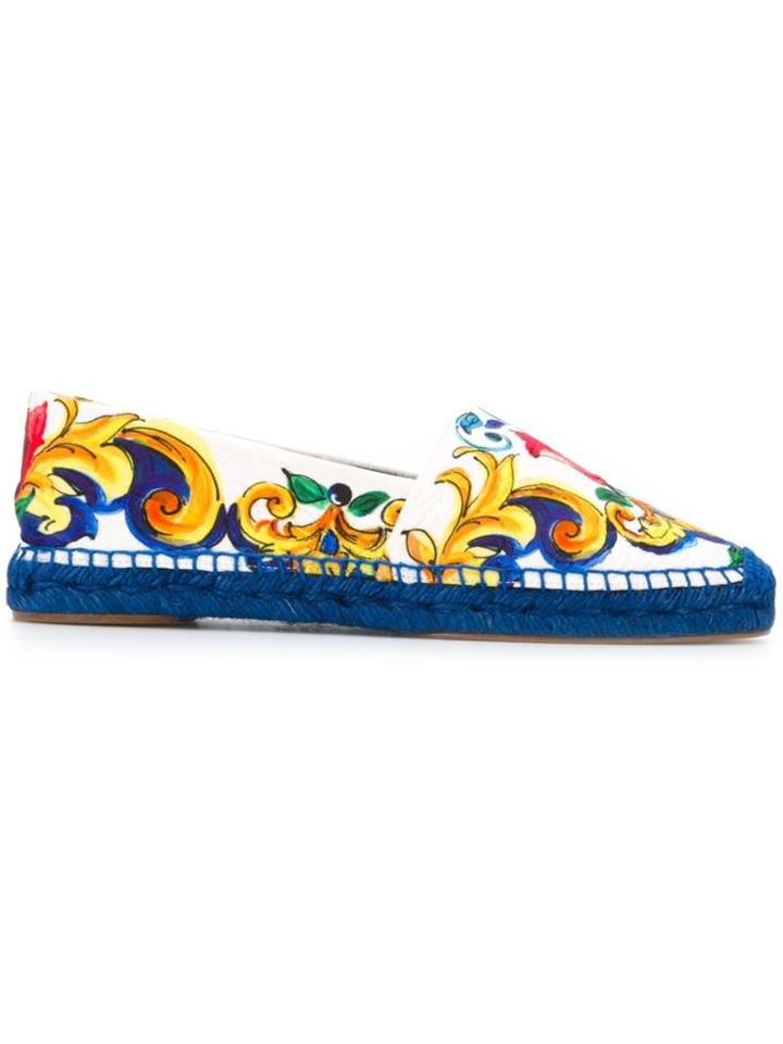 Dolce & Gabbana Majolica Print Espadrilles