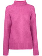 3.1 Phillip Lim Ribbed Turtle Neck - Pink & Purple