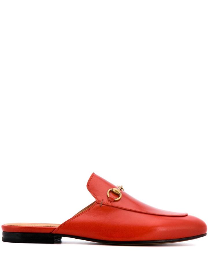 Gucci Calf Leather Slippers - Orange
