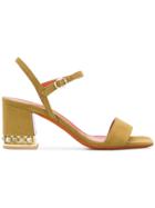 Santoni Embellished Heel Sandals - Green