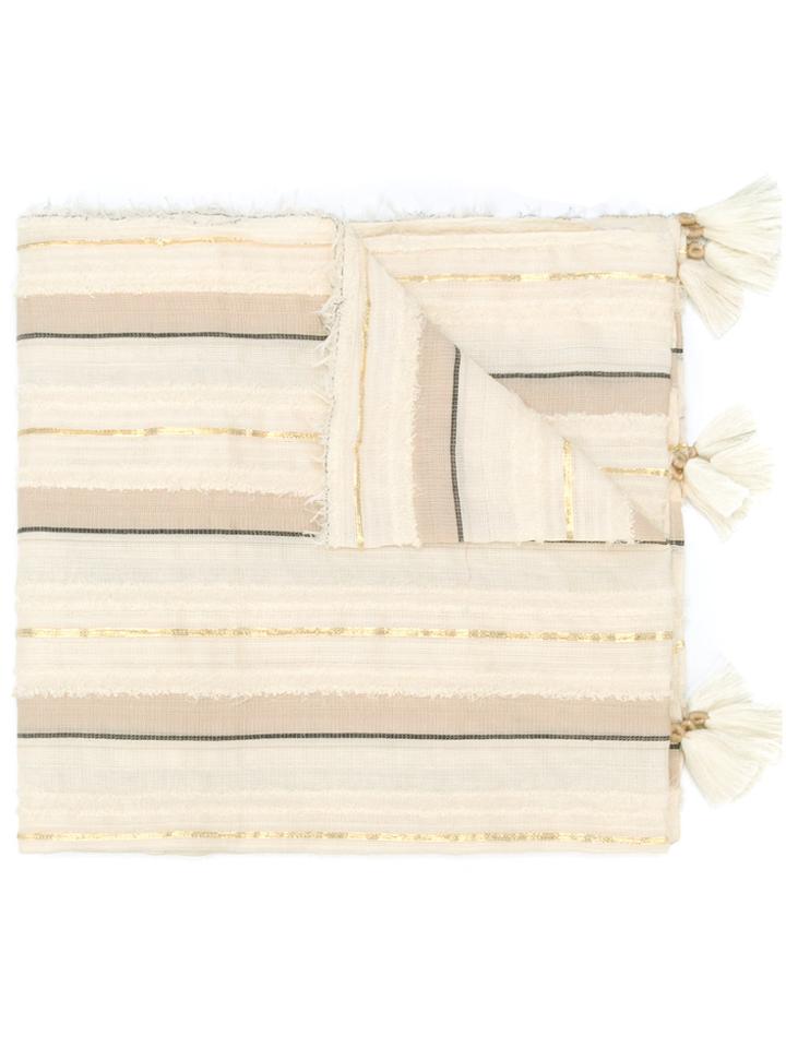 Twin-set Striped Scarf - Nude & Neutrals