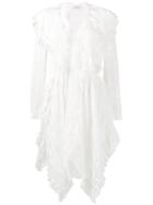 Philosophy Di Lorenzo Serafini V-neck Ruffle Asymmetric Dress - White