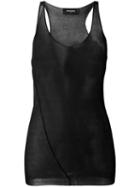 Dsquared2 Transparent Panel Tank Top, Women's, Size: Medium, Black, Viscose/polyester