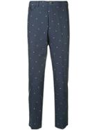 Education From Youngmachines Stars Embroidered Trousers - Blue