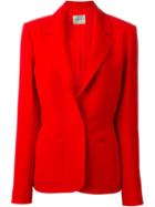 Lanvin Classic Blazer, Women's, Size: 42, Red, Silk/cotton/linen/flax/viscose