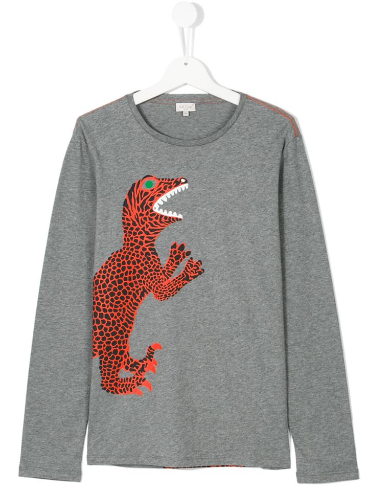 Paul Smith Junior T-rex Print T-shirt - Grey